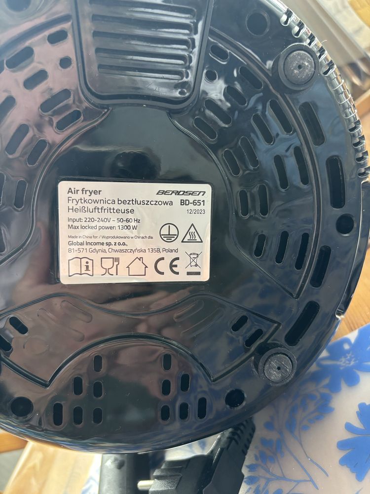 Frytkownica beztłuszczowa Berdsen BD-651 Air Fryer
