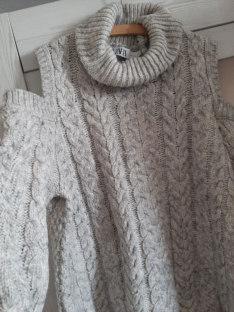 Zara sweter oversize XL idealny odkryte ramiona