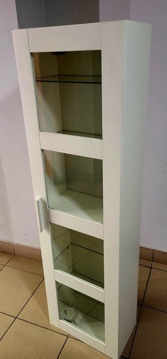 IKEA Brimnes wisząca szafka otwierana, elegancka, biała