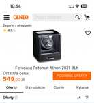 Rotomat Ferocase na 2 zegarki podwójny Athen 2121 BLK czarny