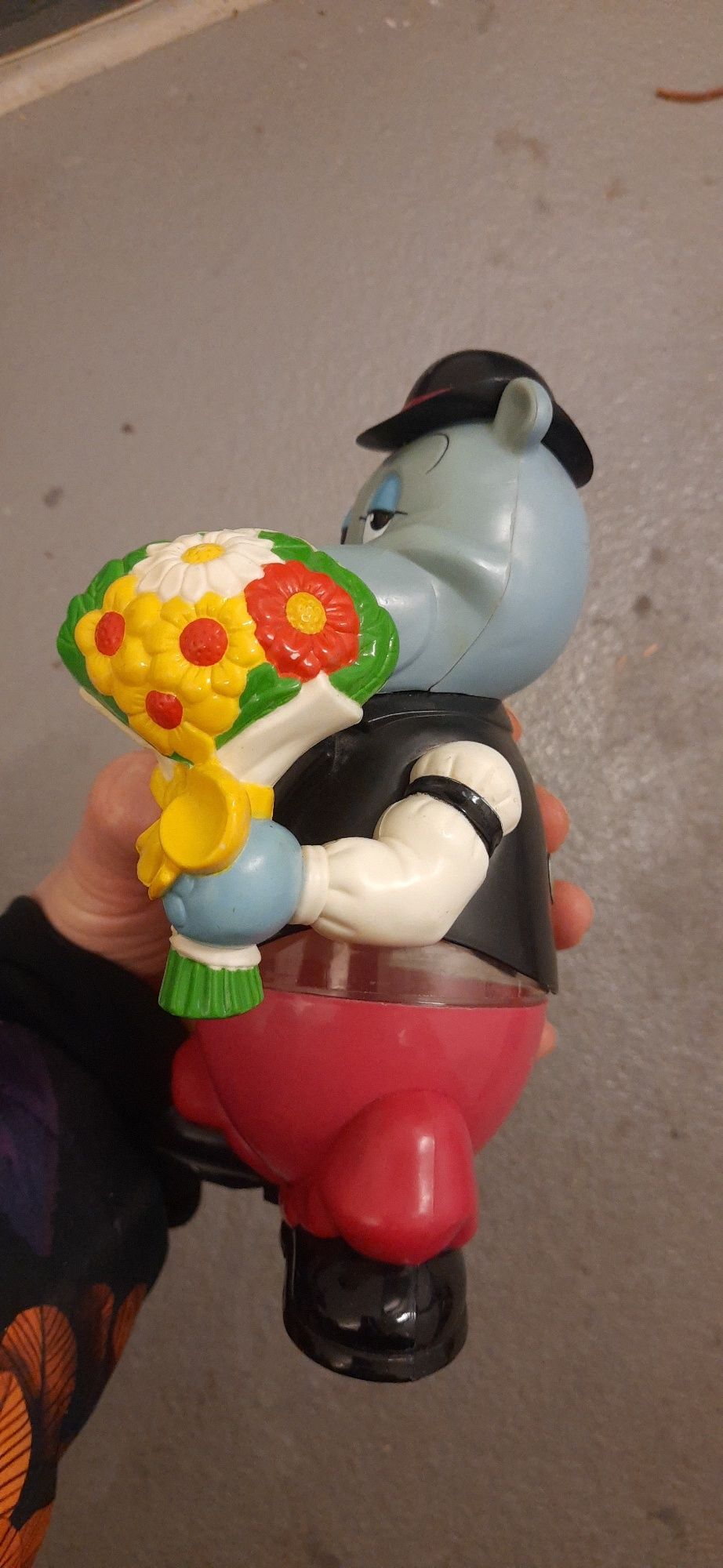 Pojemnik na cukierki Kinder Niespodzianka hipopotam vintage