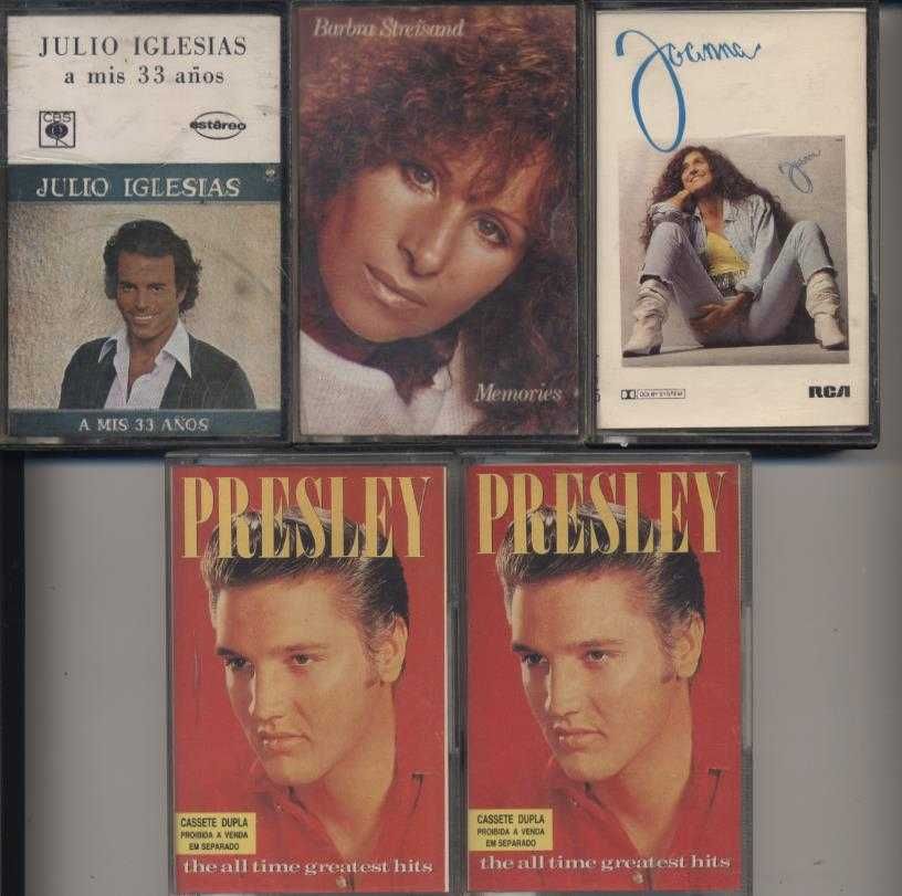 Cassetes de áudio (K7) Elvis - Joanna - Iglesias - Streisand
