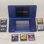 Nintendo Dsi Azul Metálico c/carregador, bolsa, caneta + 7 jogos