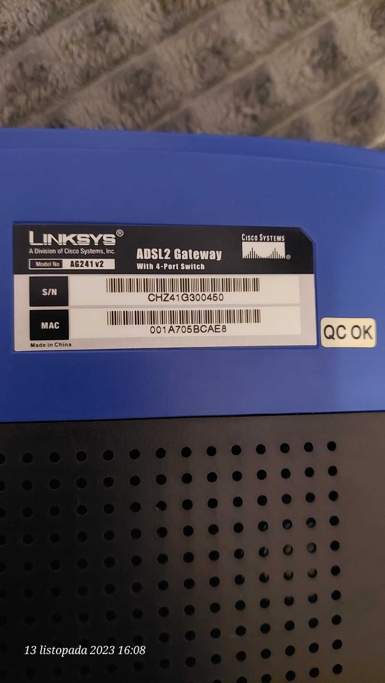 router Linksys AG241 v.2