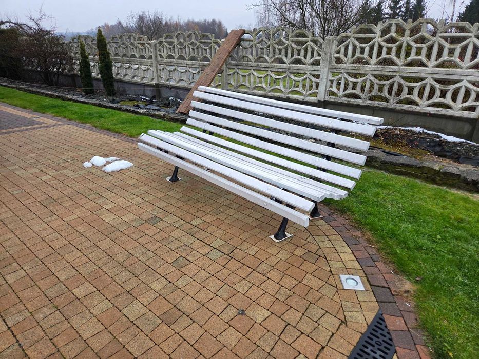 Ławka parkowa ogrodowa zeliwne podstawy