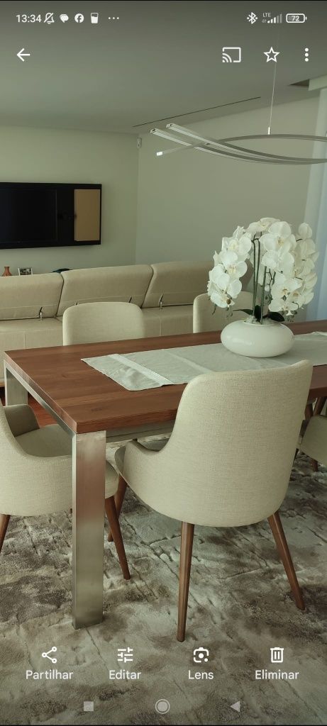 Mesa de sala moderna de 2 metros