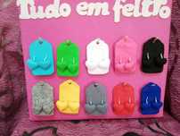 Brincos em feltro