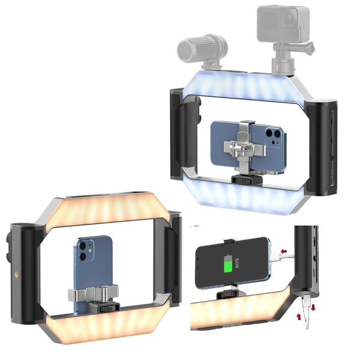 Uchwyt Video Rig ULANZI U-Rig Light 5000mAh Powerbank Lampa LED