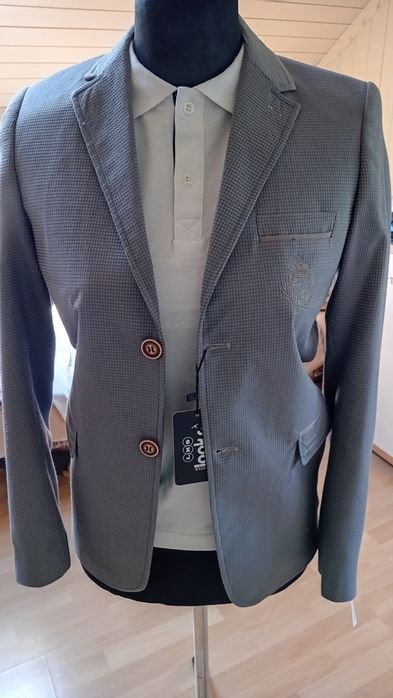 Marynarka młodzieżowa chłopięca szara nowa