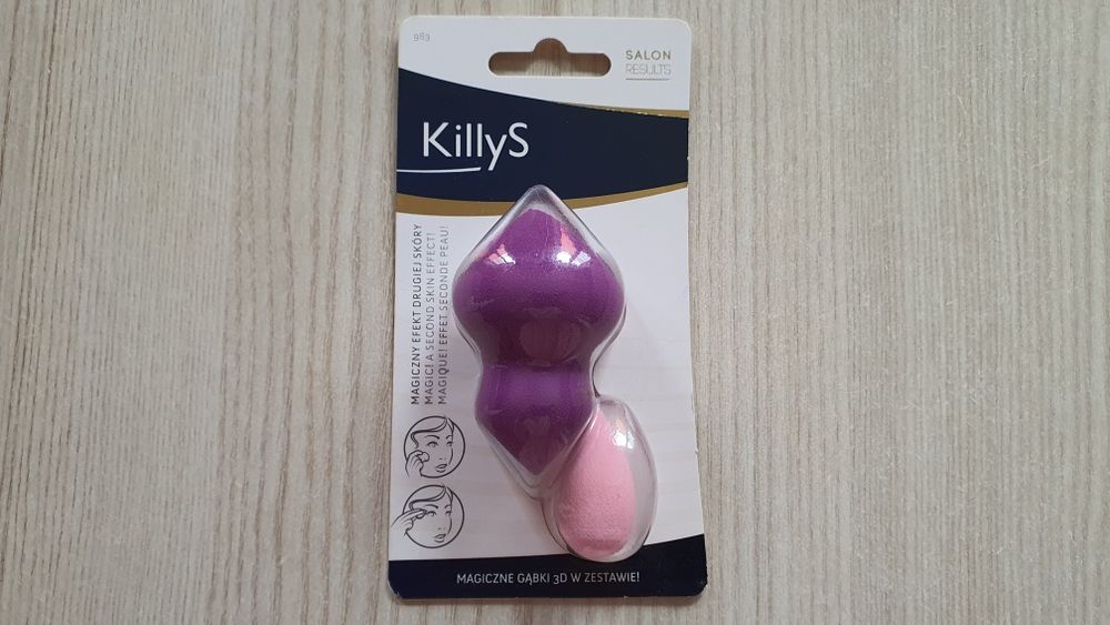 gąbki 3D do rozprowadzania podkładu i cieni, zestaw 2 szt. KillyS