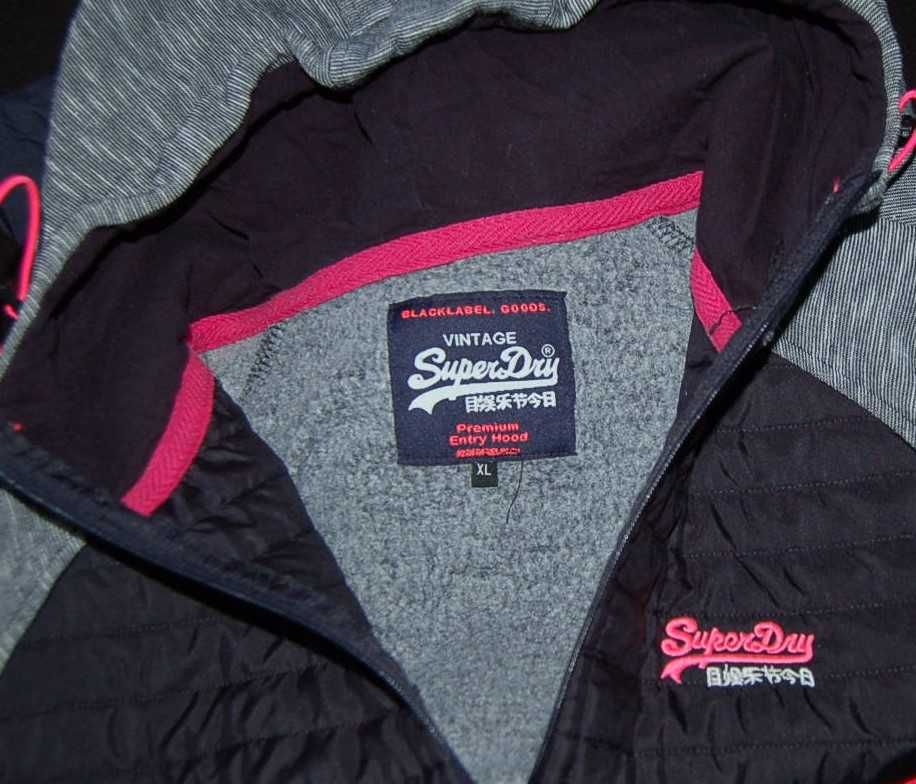 SUPERDRY L/XL bluza damska ciepła z kapturem