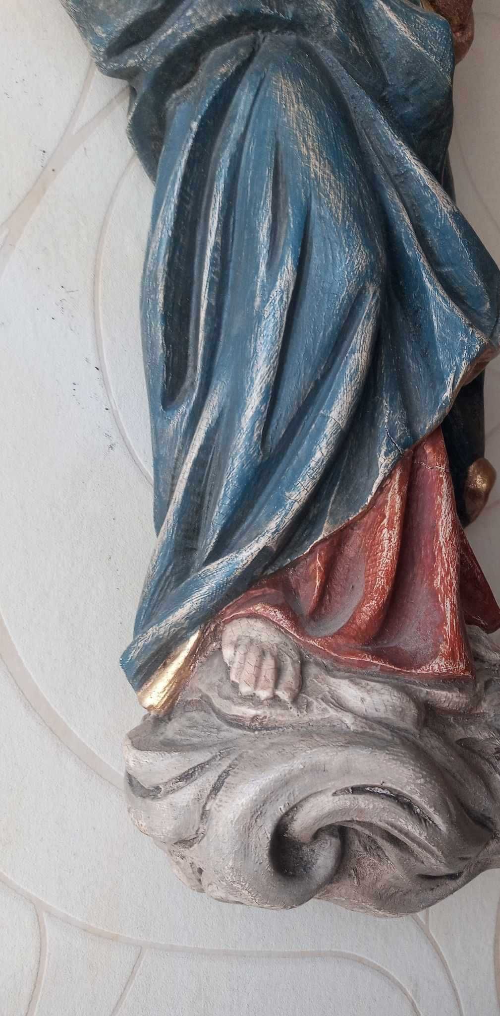 Stara figura Madonna z dzieciątkiem, 56 cm.