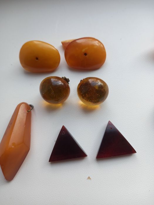 Бусы брошь запонки натуральный янтарь винтаж ссср