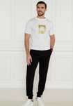 Nowy meski tshirt Karl Lagerfeld  bialy zlote logo M oryginal
