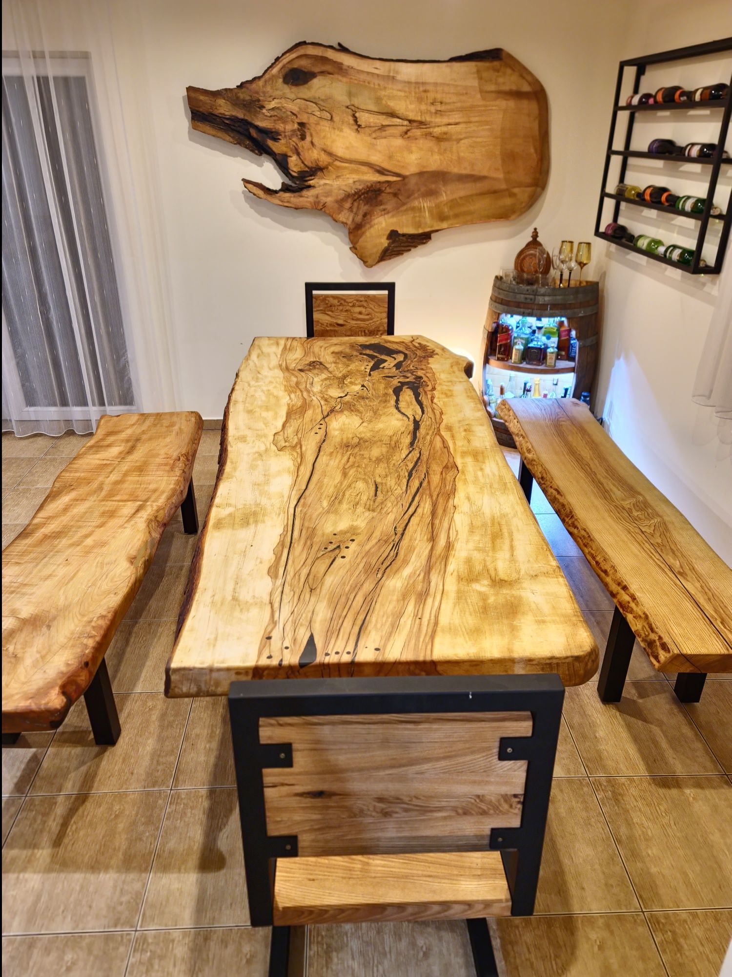 Stół dębowy z jesionu drewniany monolit jesionu  dębu  klonu