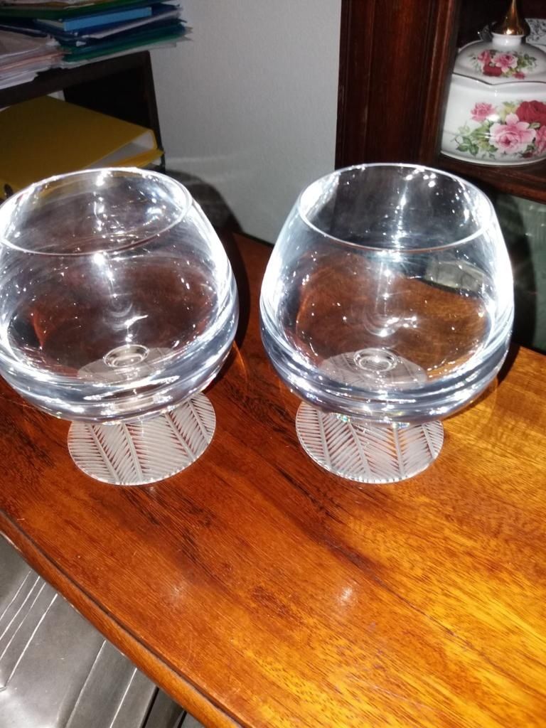 Dois copos Atlantis de brandy,18 de cristal 6 de cada vinho,água  vinh