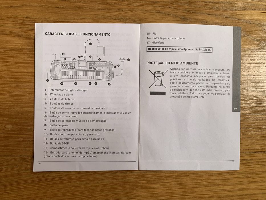 Teclado infantil Eduland do Corte Inglês