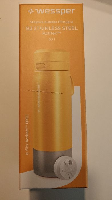 butelka filtrująca Wessper B2 STAINLESS STEEL Actitex™ 0,7 l