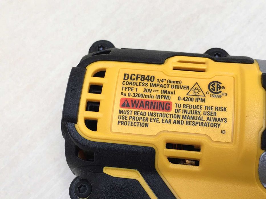 Оригинал DeWALT DCF840 бесщеточный гайковерт шуруповерт импакт 20V 18V