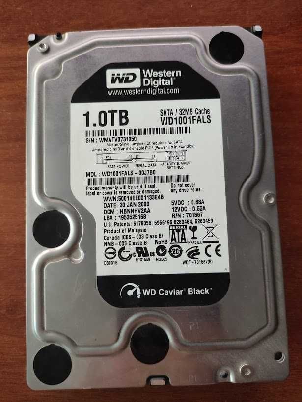 Жорсткий диск Western Digital Caviar Black 1Tb SATA 3.5 (WD1001FALS)