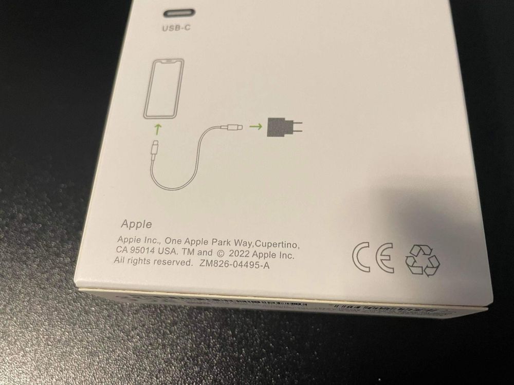 Ładowarka sieciowa Apple Lightning USB typ C + kabel biały (1m)