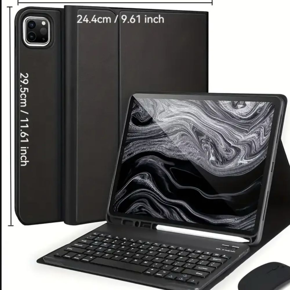 Capa+ teclado Ipad Pro de 12.9, 4,5,6 Geraçao