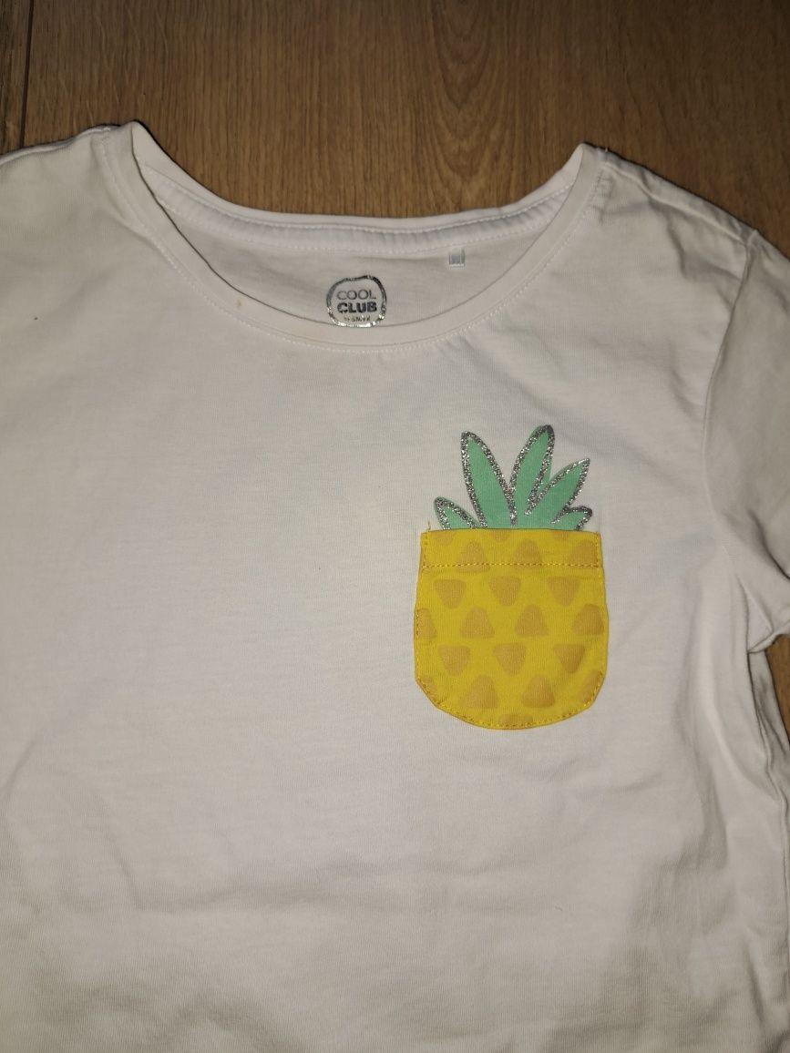 Cool club T-shirt bluzka krótki rękaw ananas chińskie znaki rozm 140