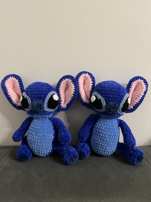 Мʼяка іграшка Стіч вʼязана ручна робота подарунок на Миколая новий рік