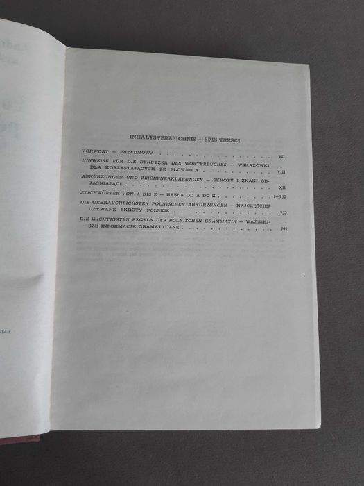 Słownik Polsko-Niemiecki Niemiecko-Polski brązowy