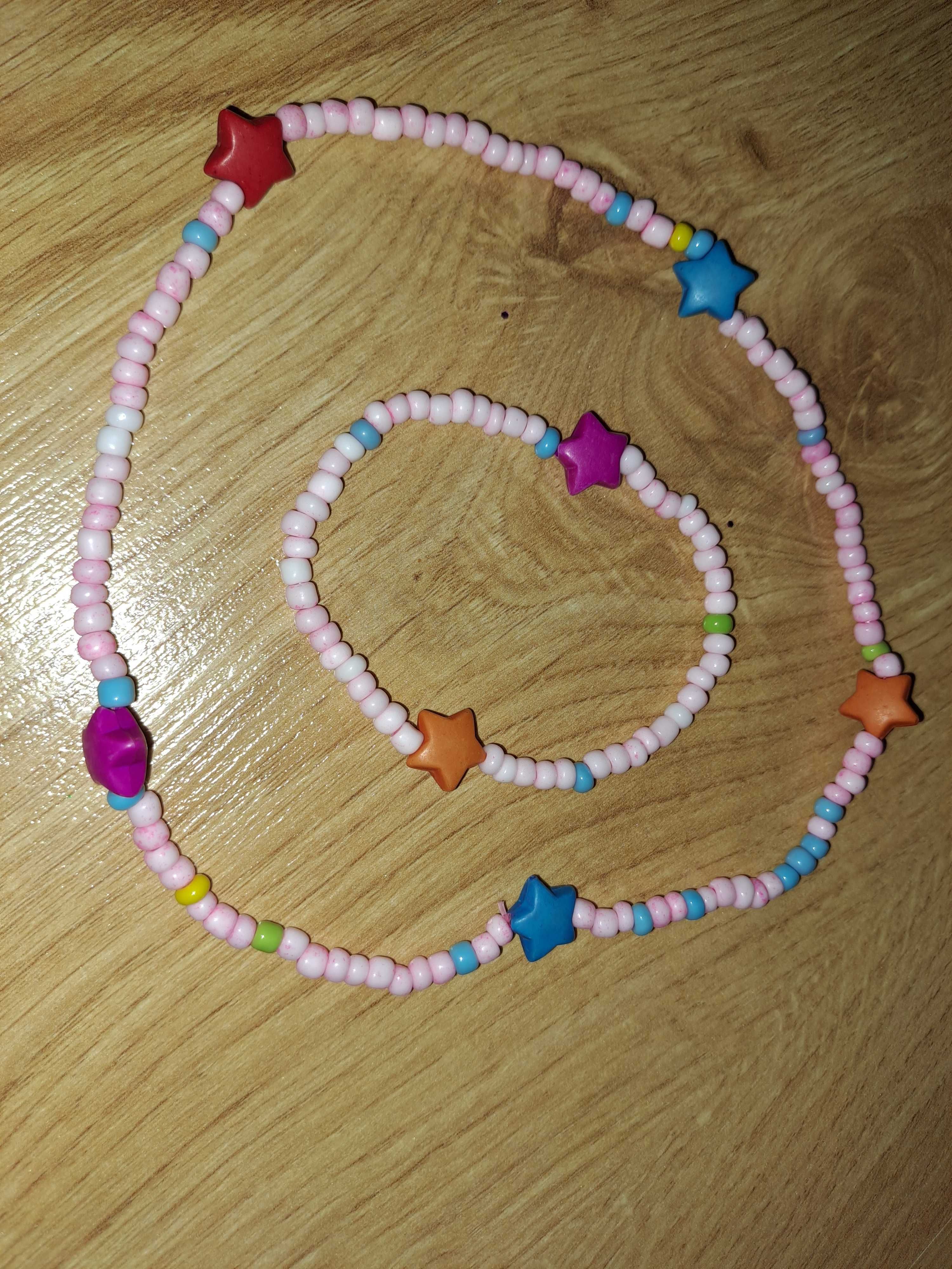 Biżuteria dla dziewczynki - naszyjnik / bransoletki z koralikami