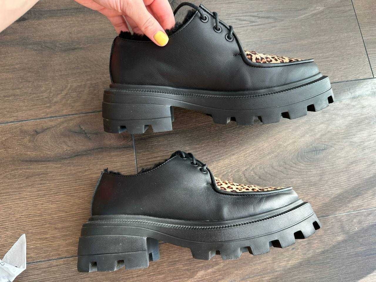 Morkva boots шкіряні дербі на міховій підкладці