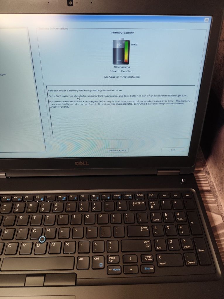 Dell 5590 Nvidia 940 I7 7820HQ 8 ram 128 SSD Excellent Bat ноутбук