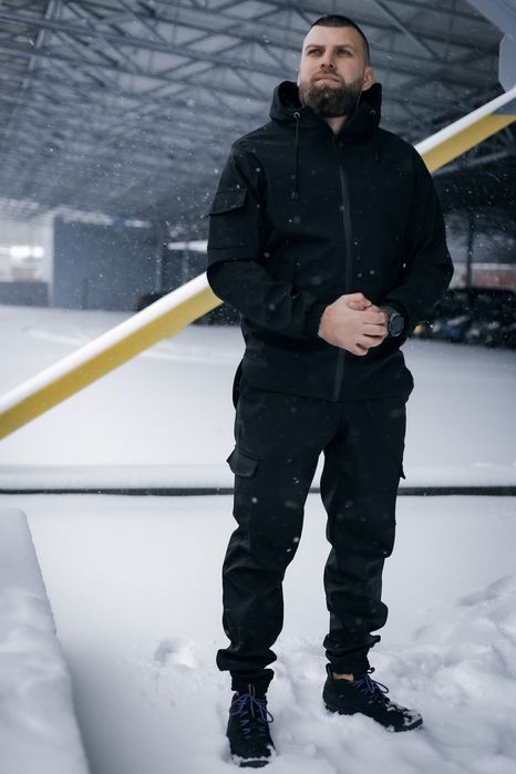 ТОП! Мужской спортивный костюм на флисе теплый зимний куртка штаны фли