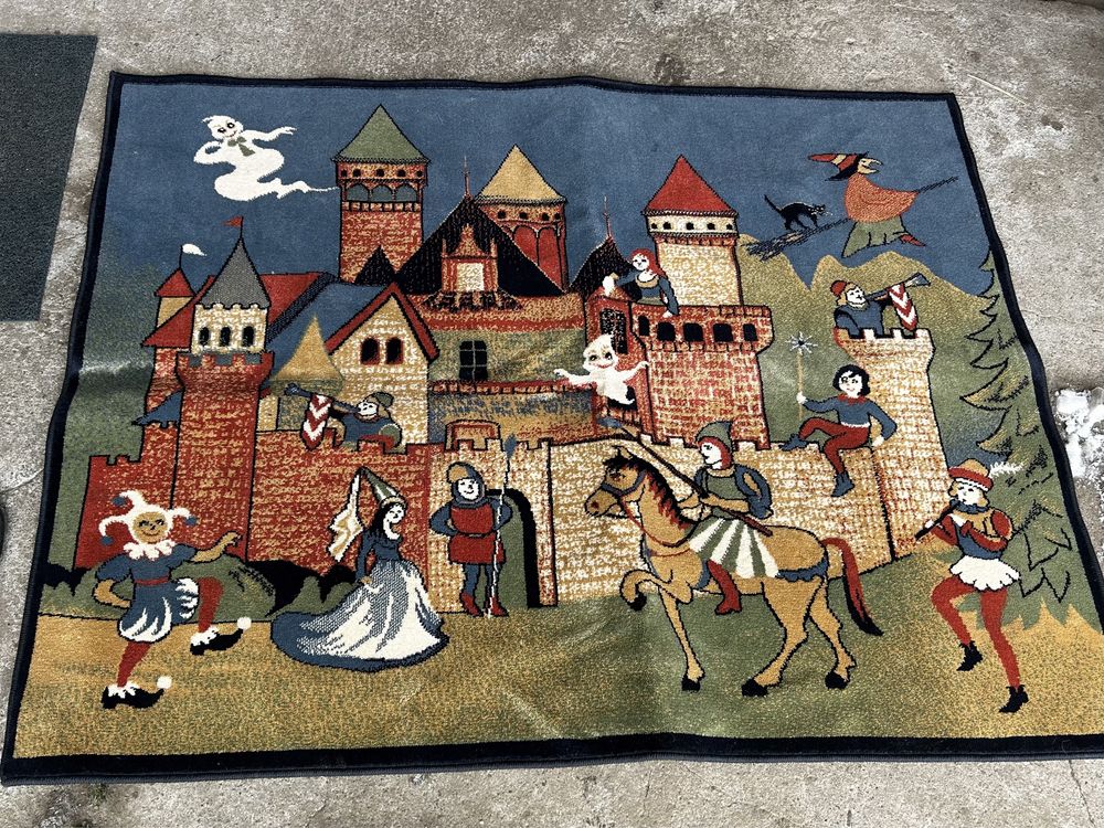 Kolorowy dywan historyczny zamek szlachta Agnella 120/160cm
