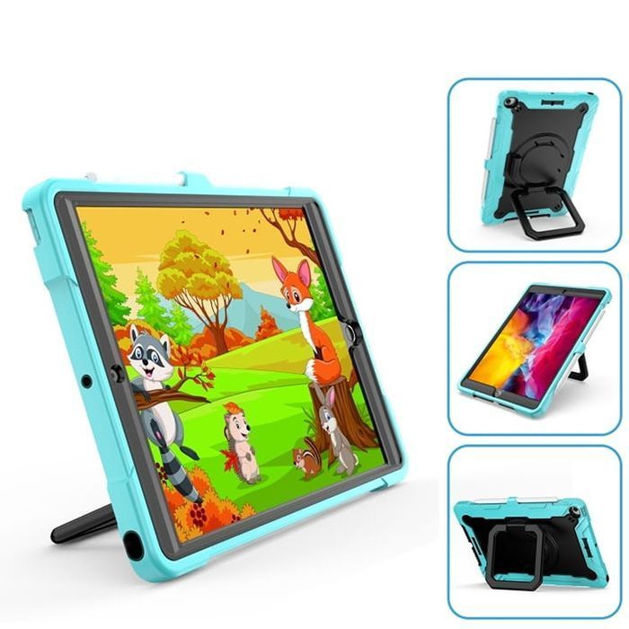 Etui do iPad Air 5/4 10.9”/Pro 11 Podstawka i Pasek na Ramię Miętowe