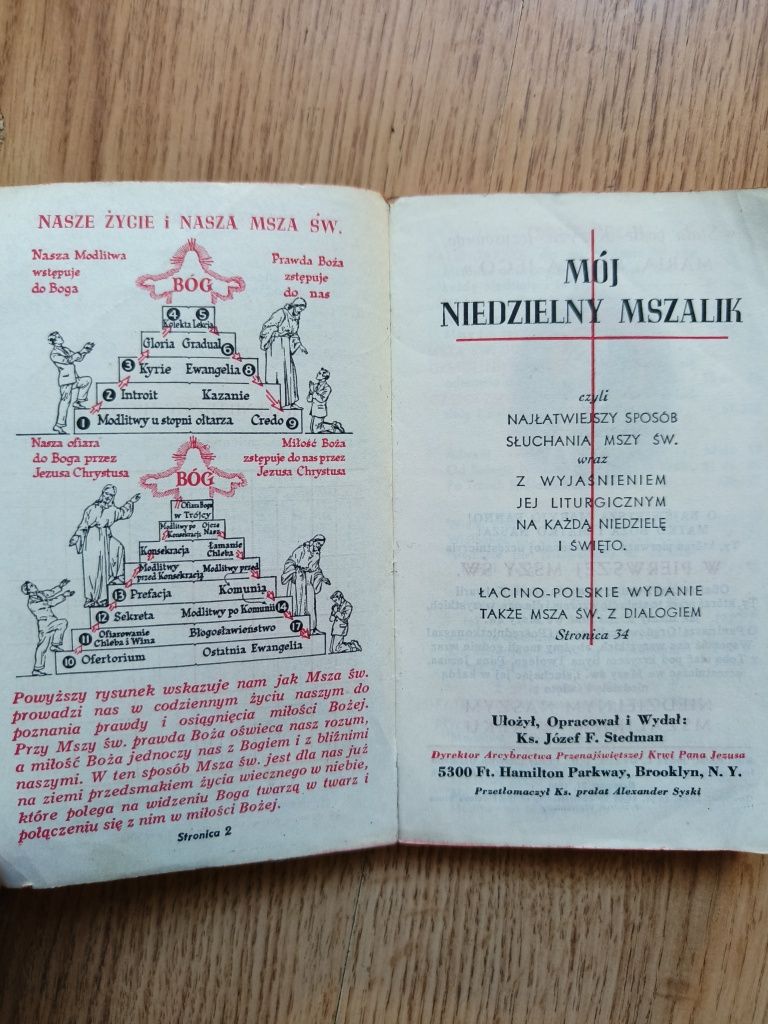 Mój Niedzielny Mszalik Ułożył Ksiądz STEDMAN Vintage Art Deco 1940r