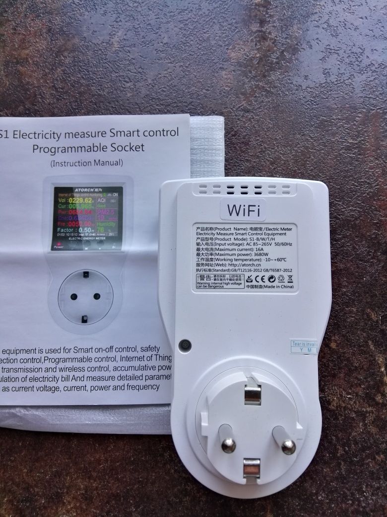 Комбо МФУ ATRH Тестер/Предохр.скачков напр./Смарт розетка wifi управл.
