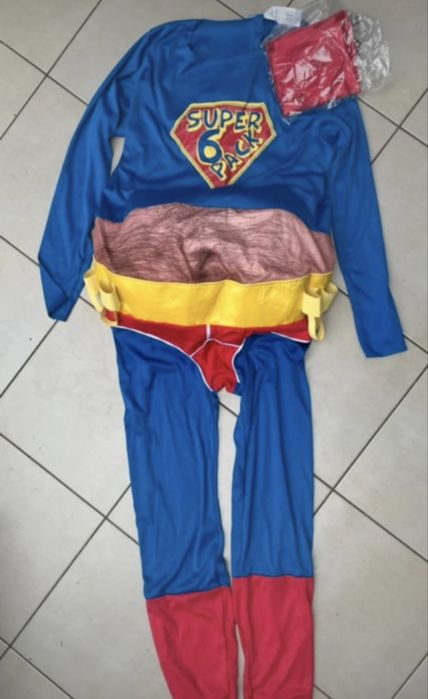 Kostium przebranie meskie roz.Uni Superbohater halloween