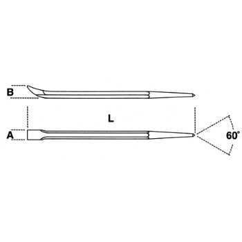 Alavanca com extremidade chata e pontiaguda 400mm BETA 963