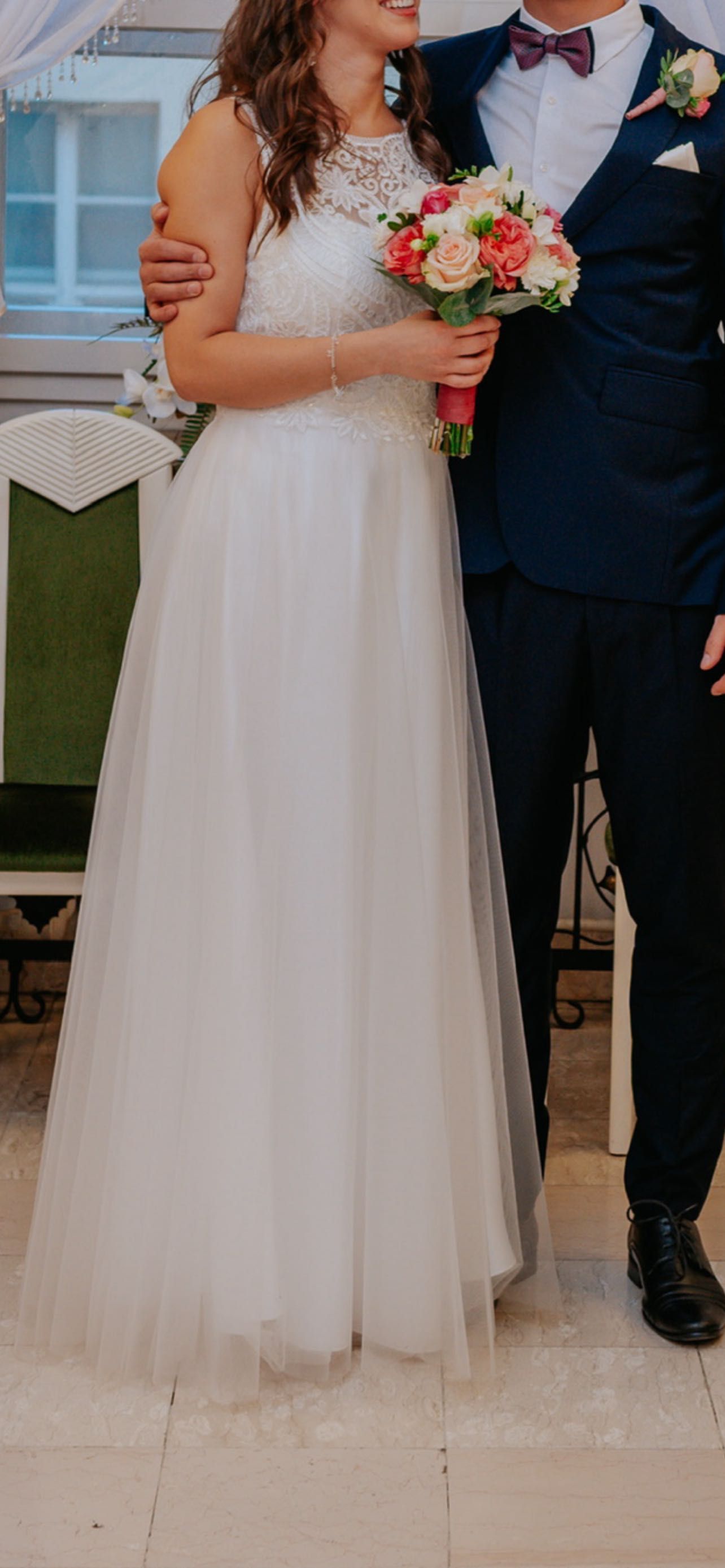 Suknia Biała Maxi Perla