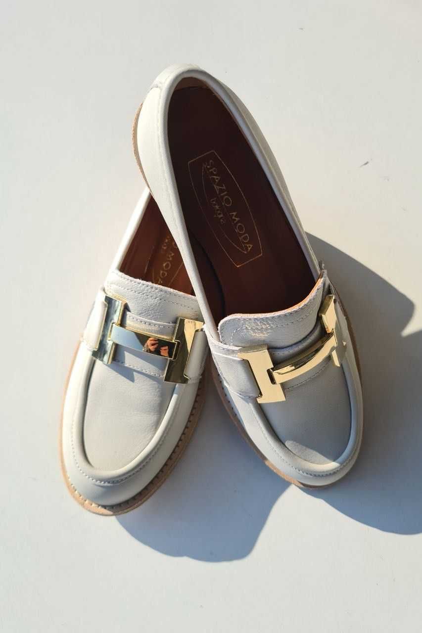 Buty skórzane włoskiej marki Spazio moda