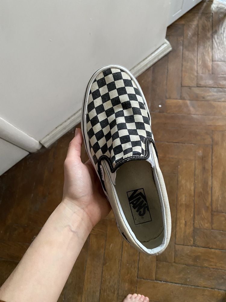 Vans,шахматные слипоны