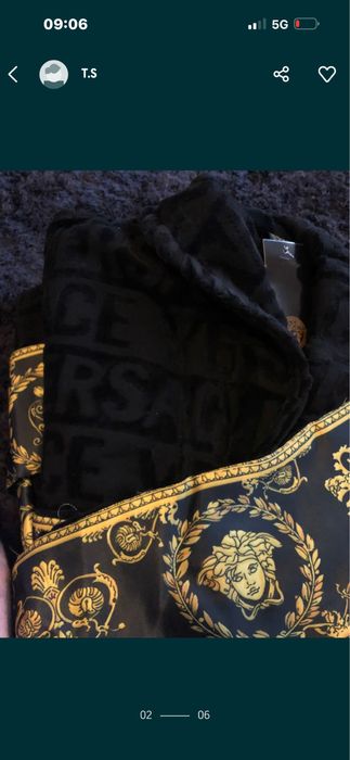 Szlafeok unisex s m l xl xxl  versace czarny , zolty