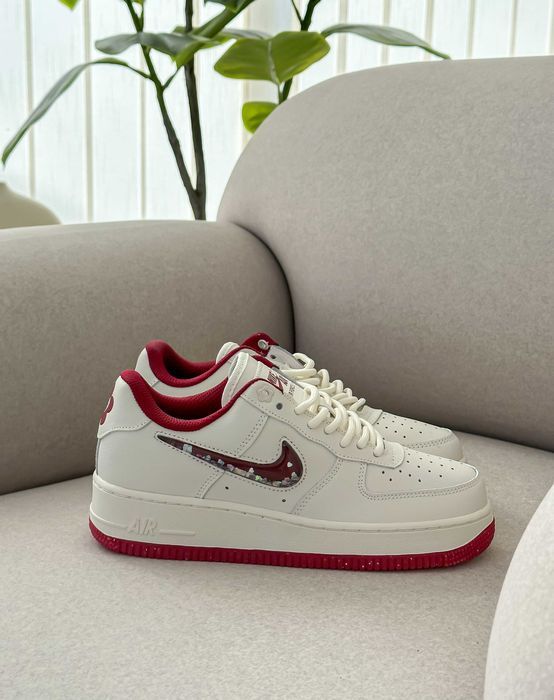 Кросівки Nike Air Force 1 White/Red premium i55