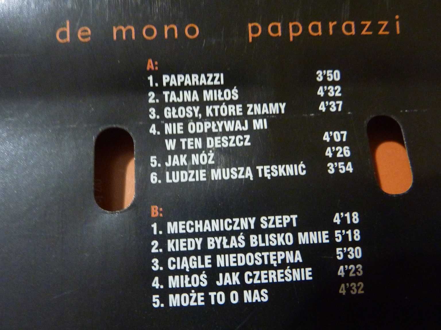 DE MONO - PAPARAZZI kaseta  MC klasyk