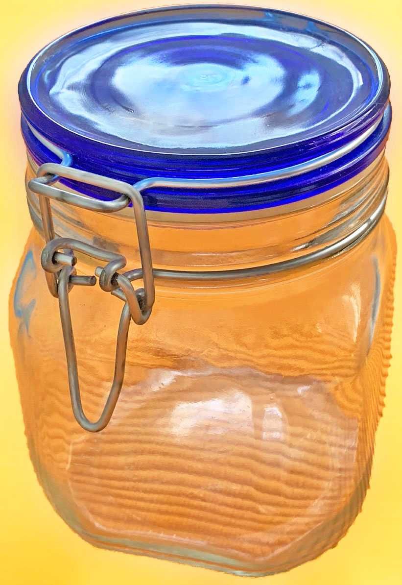 Frasco em Vidro Hermético, 0,75 L, NOVO