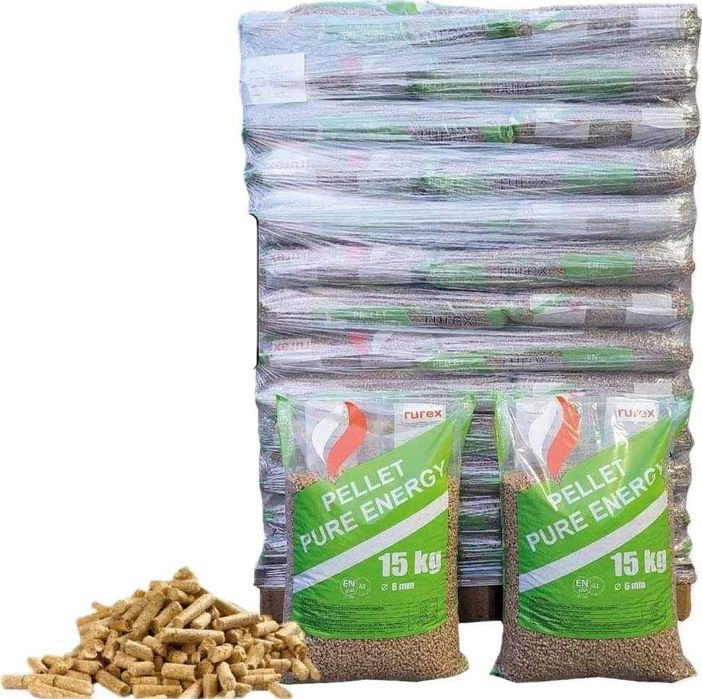 Pellet RUREX - TYLKO 4 KG POPIOŁU Z TONY !!! - Pelet EnPlus A1
