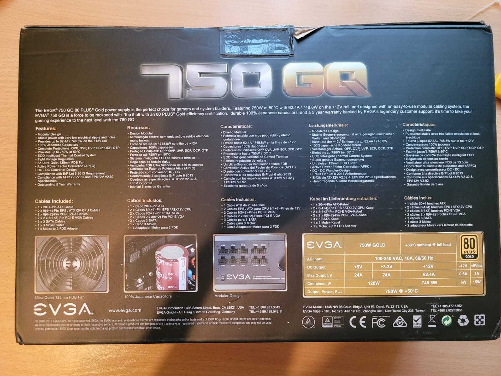 Zasilacz EVGA 750 GQ 750W