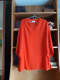 Czerwona dłuższa bluzka koszula 100% wiskoza  rozmiar 48/50/52 5XL  C&
