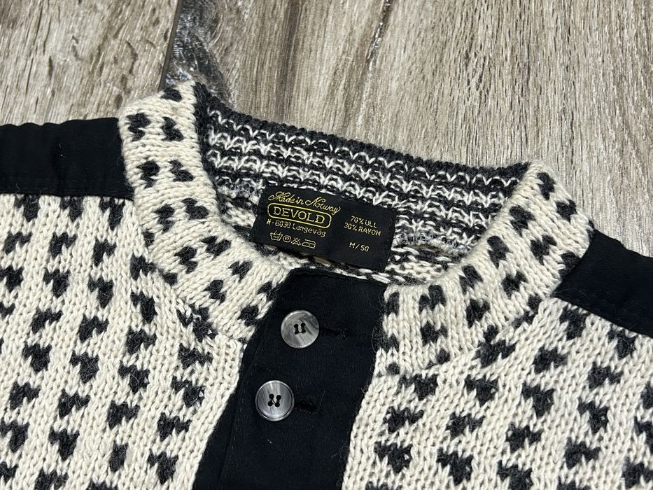 Meski sweter norweski Vintage DEVOLD NORWAG Wełna roz M
